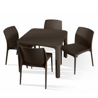 GARTENMÖBEL-SET LEOPSI, RANTU 5-tlg, Braun - Braun, Kunststoff - KONSIMO®
