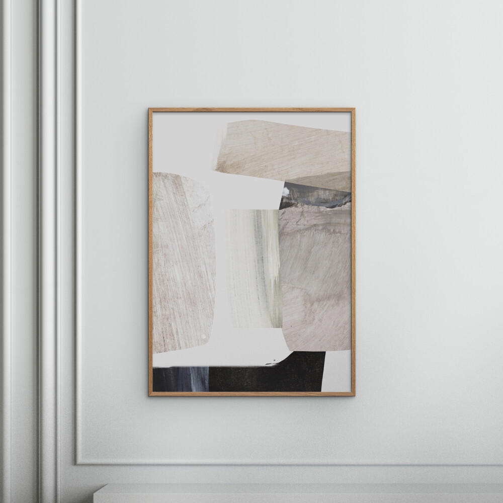 POSTER mit Rahmen Dan Hobday - Clay - Eichefarben/Naturfarben, Holz/Papier (30/40/2cm) - Poster&Frame