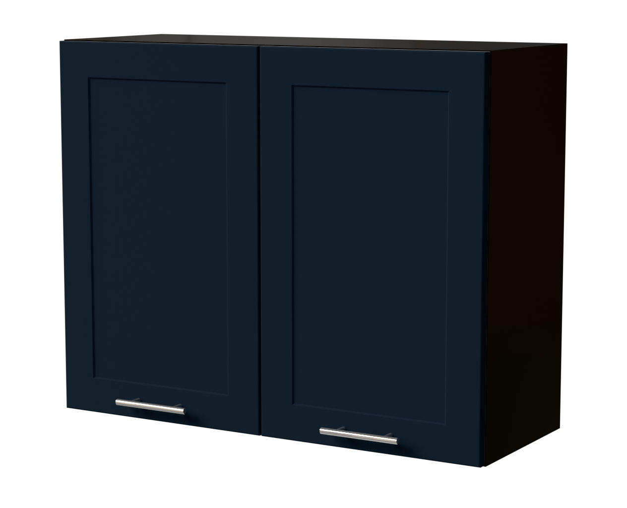HÄNGESCHRANK Oslo W3/90 Schwarz / Indigo Matt 90 / 32,5 / 72cm - Schwarz/Dunkelblau, Holz/Holzwerkstoff (90/72/32.5cm) - Feldmann-Wohnen
