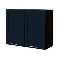 HÄNGESCHRANK Oslo W3/90 Schwarz / Indigo Matt 90 / 32,5 / 72cm - Schwarz/Dunkelblau, Holz/Holzwerkstoff (90/72/32.5cm) - Feldmann-Wohnen