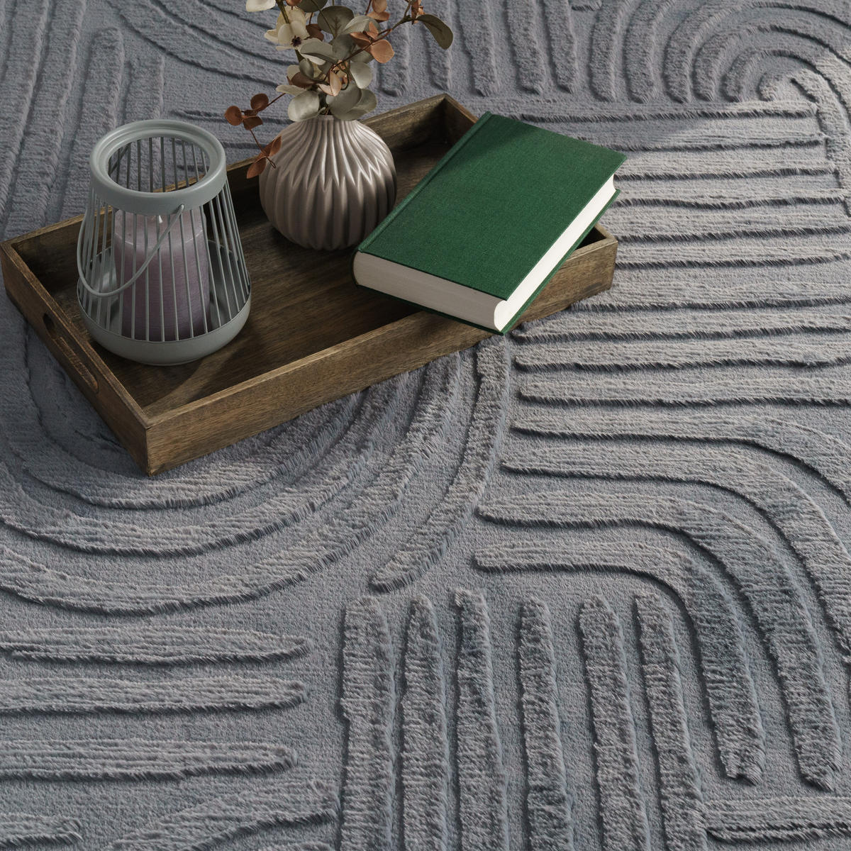KURZFLORTEPPICH 160/220 cm Lelystad 527 - Anthrazit, Textil (160/220cm) - Paco Home