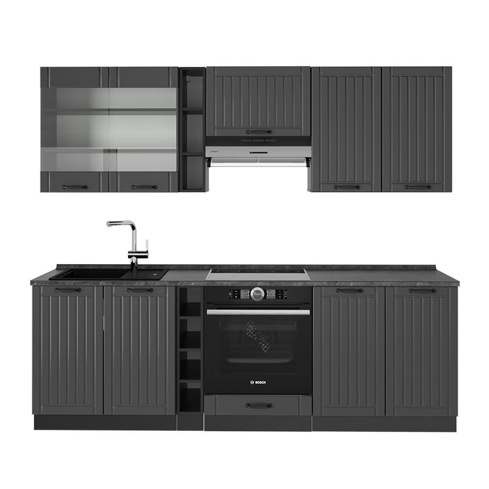 Dunkelgrau/Anthrazit, Holzwerkstoff (235/81.6/60cm) - Vicco