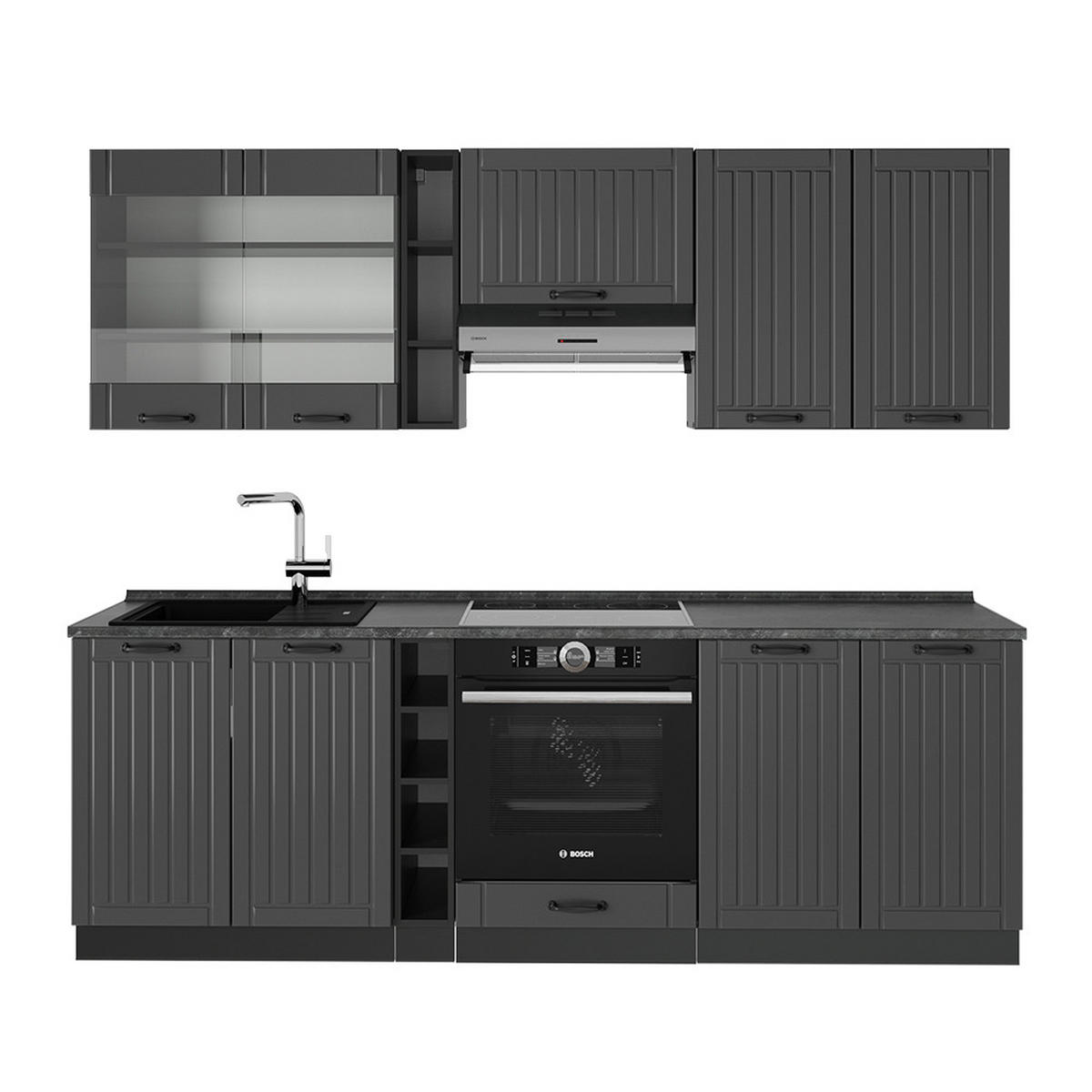 Dunkelgrau/Anthrazit, Holzwerkstoff (235/81.6/60cm) - Vicco