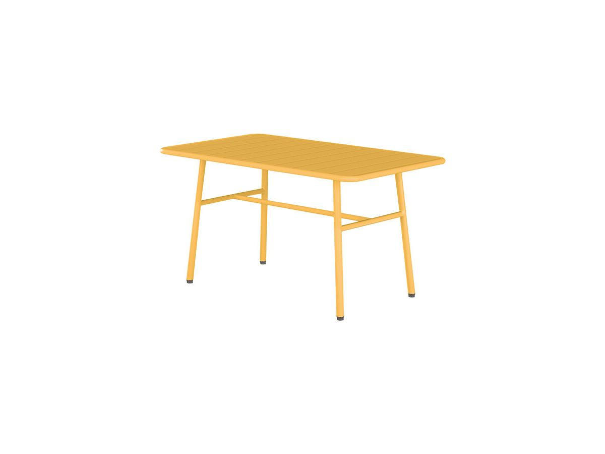 GARTENTISCH - Metall - Senfgelb - MIRMANDE von MYLIA - Gelb, Metall (89/50/47cm) - Vente-Unique
