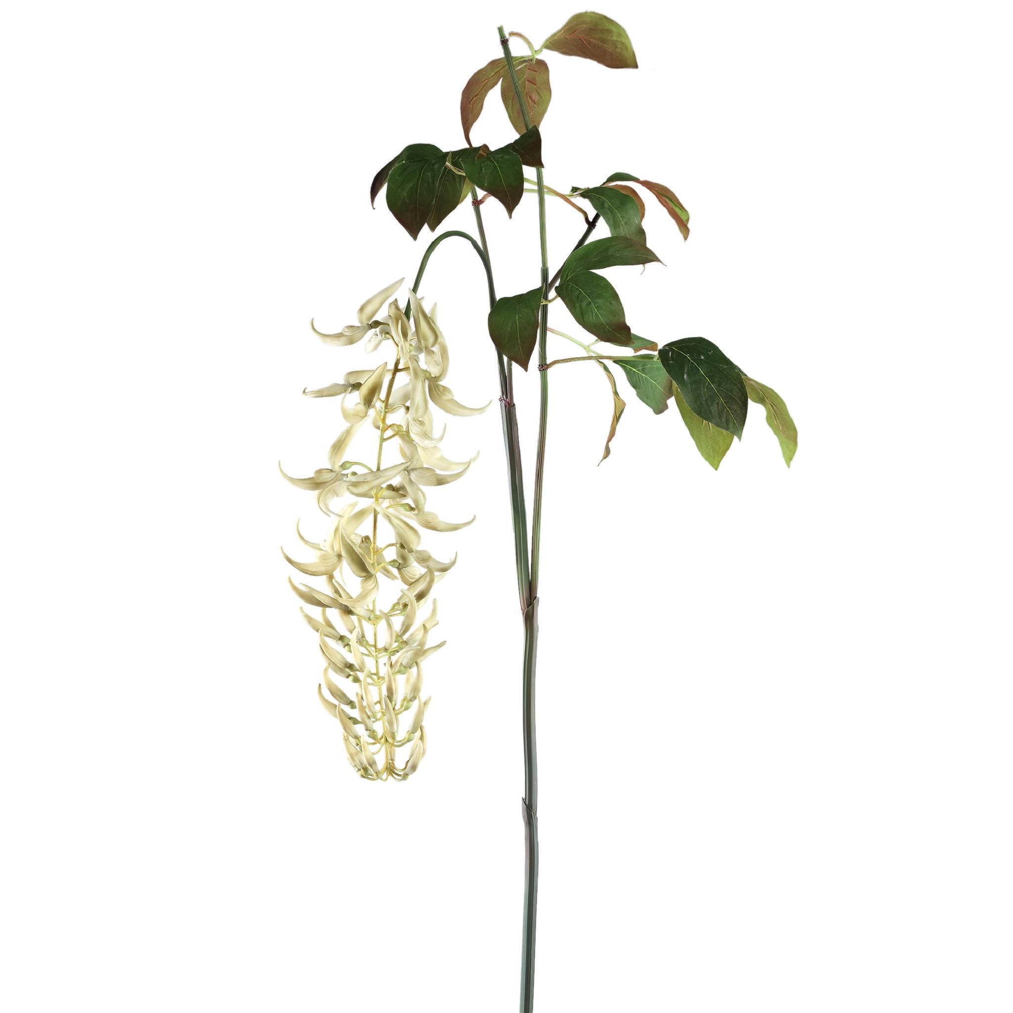 KUNSTBLATT Garden Weiß 105/60/150cm - Weiß, Kunststoff (60/150/105cm) - PTMD Collection