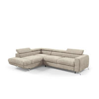 ECKSOFA Marios Mit Schlaffunktion - Beige, Holzwerkstoff/Textil (260/202cm) - Fun Möbel