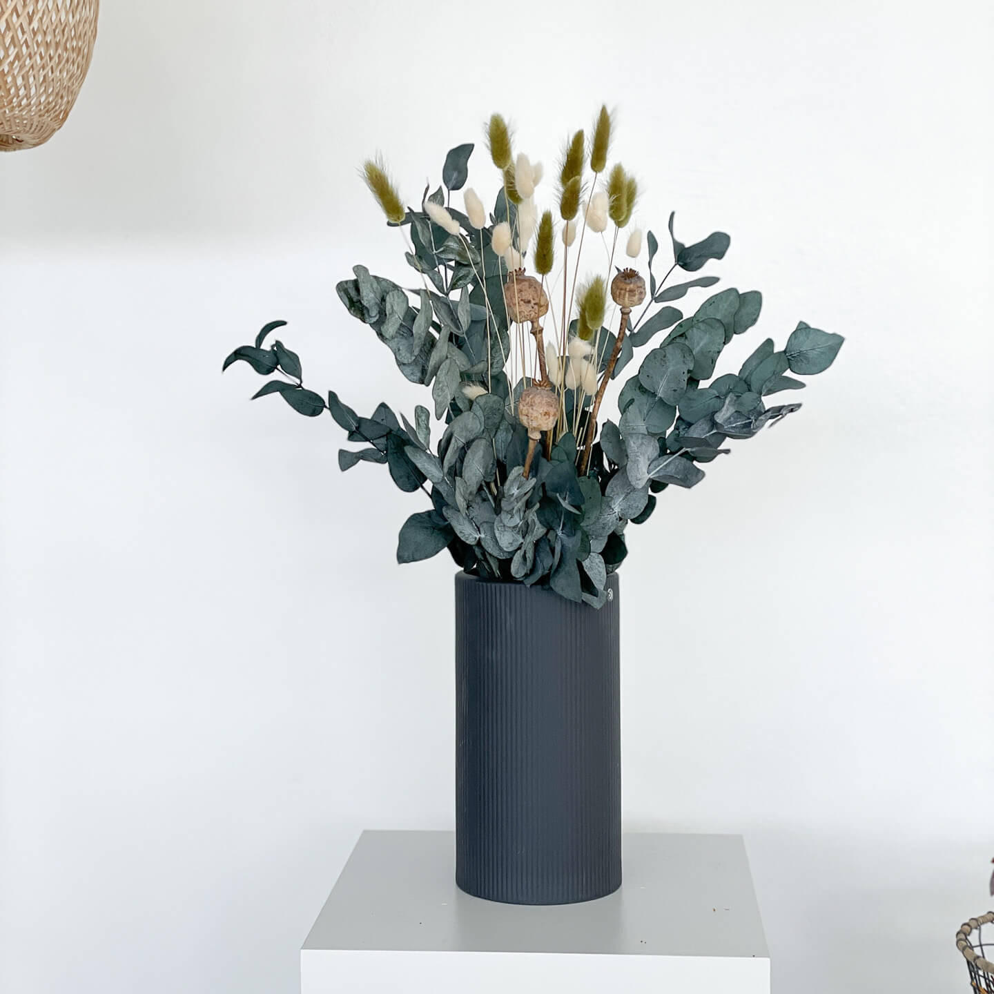 TROCKENBLUMENSTRAUSS Eukalyptus Evergreen - beige / 50 cm - Beige, Naturmaterialien (50cm) - Lykke & You