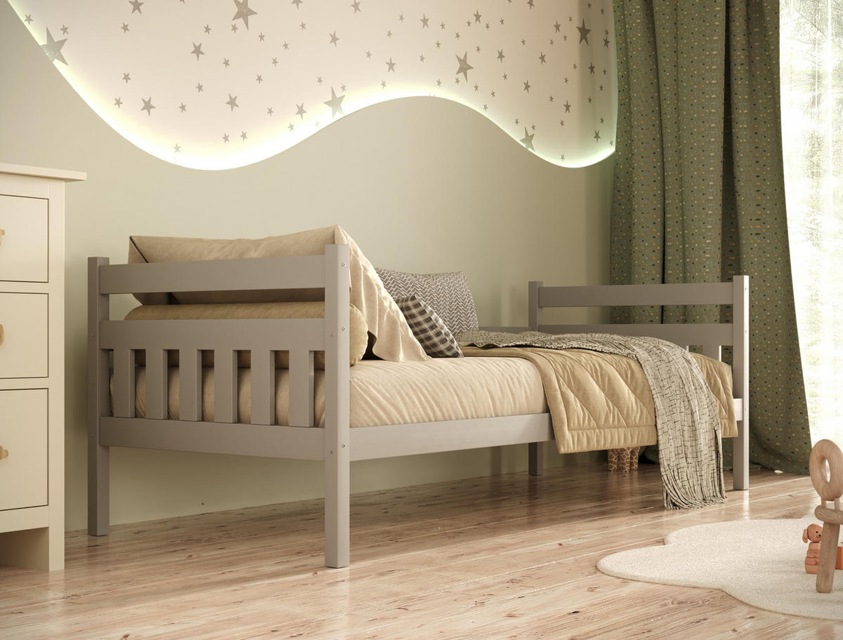 KINDERBETT Dawid ohne Matratze 90/200 Grau 90/200 - Grau, Holz (90/200cm) - RAUMHIRSCH FURNITURE