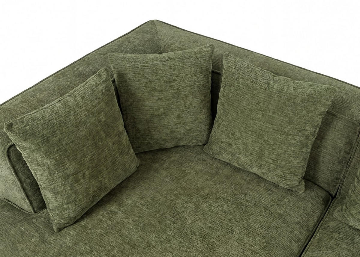 SOFA-GARNITUR Grün - Grün, Textil (310/60/150cm) - MCW