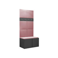 GARDEROBEN-SET Orion IV - Graphitfarben/Rosa, Holzwerkstoff/Kunststoff (84/186/46cm) - MIRJAN24