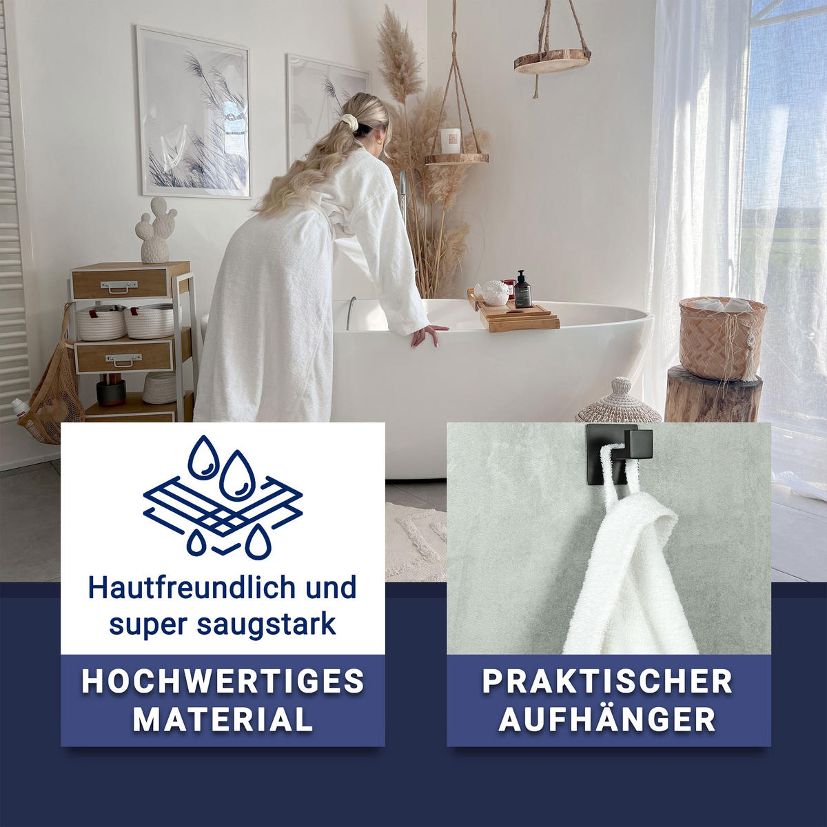 BADEMANTEL, S, 100% Baumwolle, Weiß - Weiß, Textil (Snull) - Zollner