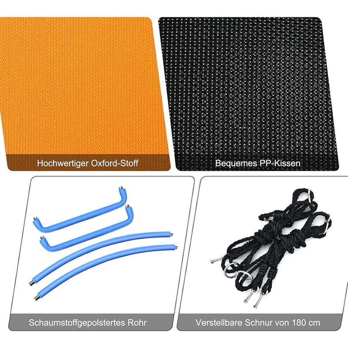 HNÍZDOVÁ houpačka nosnost 150kg barevná - různobarevná, textil (150/80cm) - COSTWAY