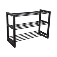SCHUHSCHRANK Hall Schwarz - Schwarz, Metall (70/50/28cm) - LOFT42