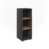MIDISCHRANK Irma Anthrazit/Artisan 30 x 81 cm mit 3 Ablagefächern - Anthrazit/Eiche Artisan, Holzwerkstoff (30/81/30cm) - Vicco