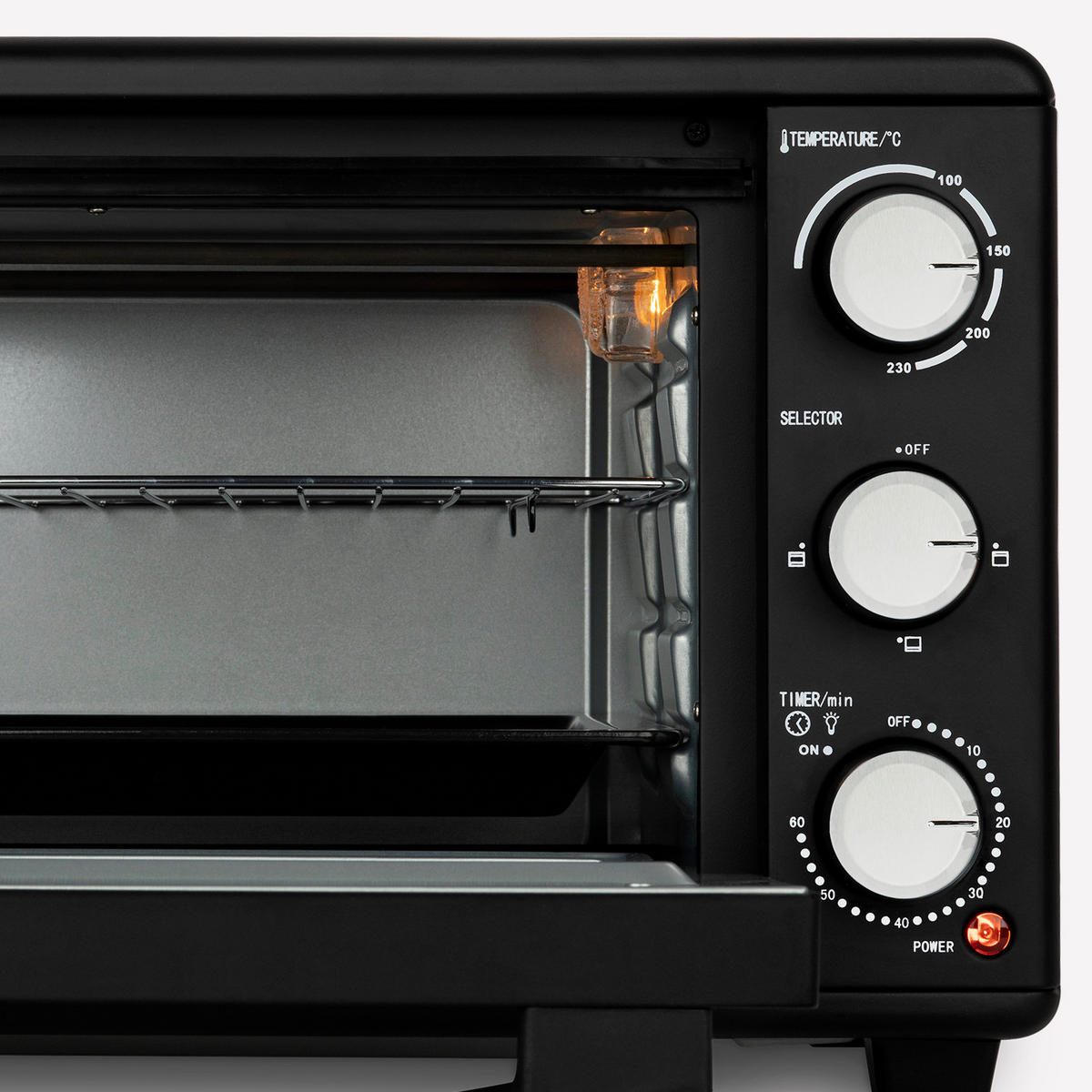 MINI-BACKOFEN FO25 Schwarz - Schwarz, Metall (33/32/30cm) - HKoenig