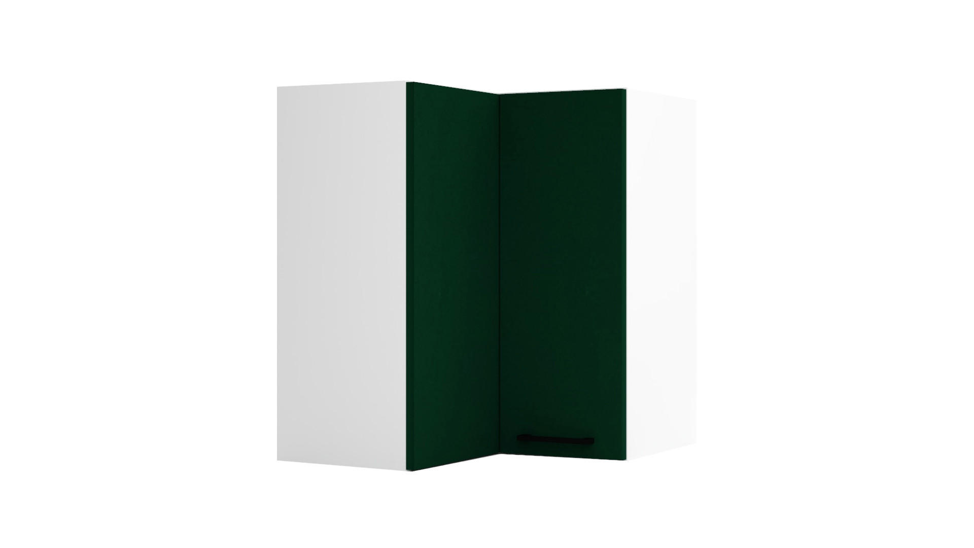 ECKHÄNGESCHRANK WRN P/L - Morvex - Platzsparende Lösung mit Stil - Dunkelgrün, Holz/Metall (60/72/60cm) - ROYAL24_MARKT