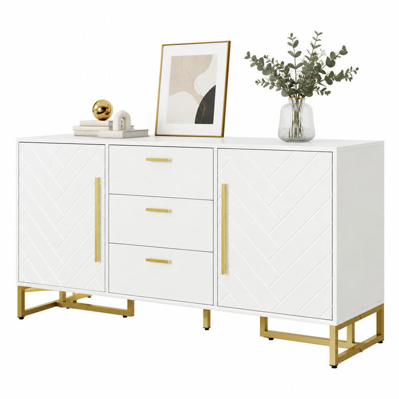 Meubliv Sideboard Weiß 145x75x40 cm