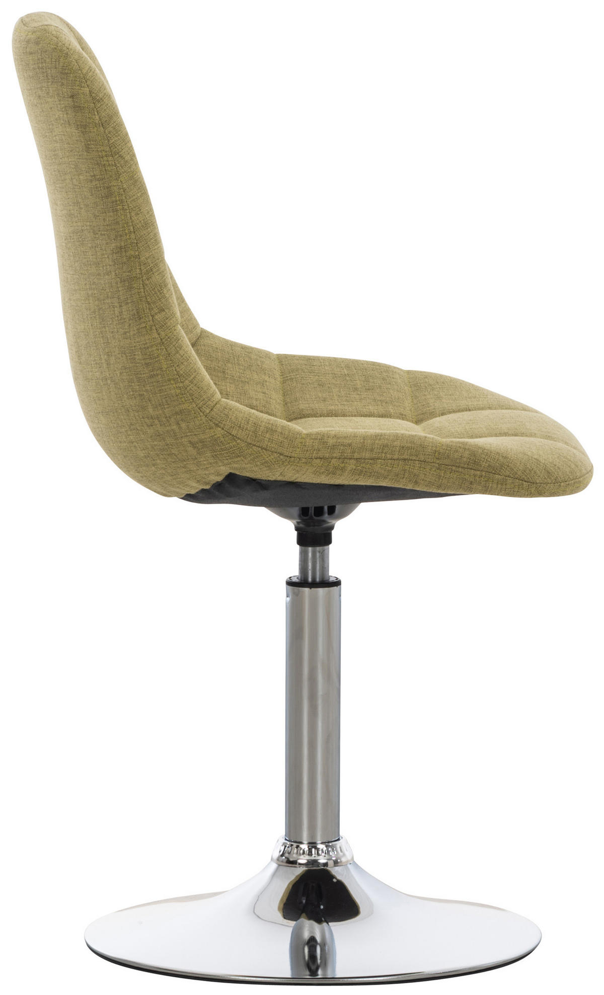 DREHSTUHL Stoff grün - Chromfarben/Grün, Textil/Metall (48/84/52cm) - CLP