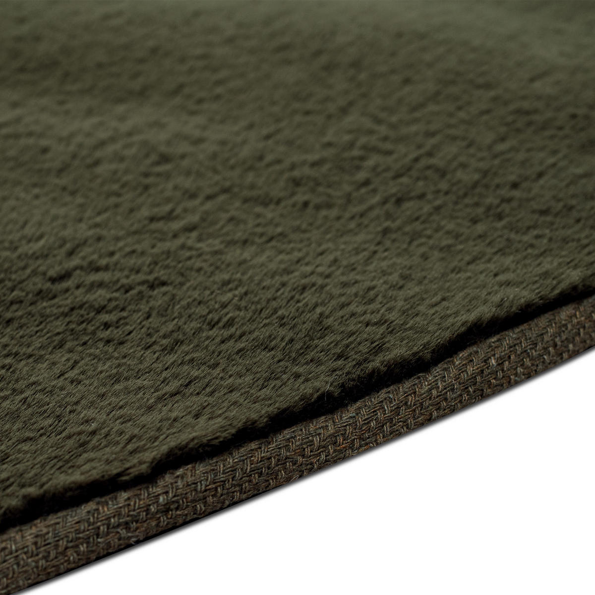 HOCHFLOR-TEPPICH Topia 400 Dunkelgrün 160 cm Rund - Grün, Textil (160/160cm) - carpet city