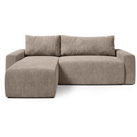ECKSOFA PLUSH mit Schlaffunktion Beige Cord - Beige, Textil (240/145cm) - Bromarkt