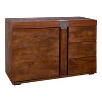 SIDEBOARD Mango 115x45x75 braun lackiert Amsterdam #09 - Braun, Holz (115/75/45cm) - Massivmoebel24