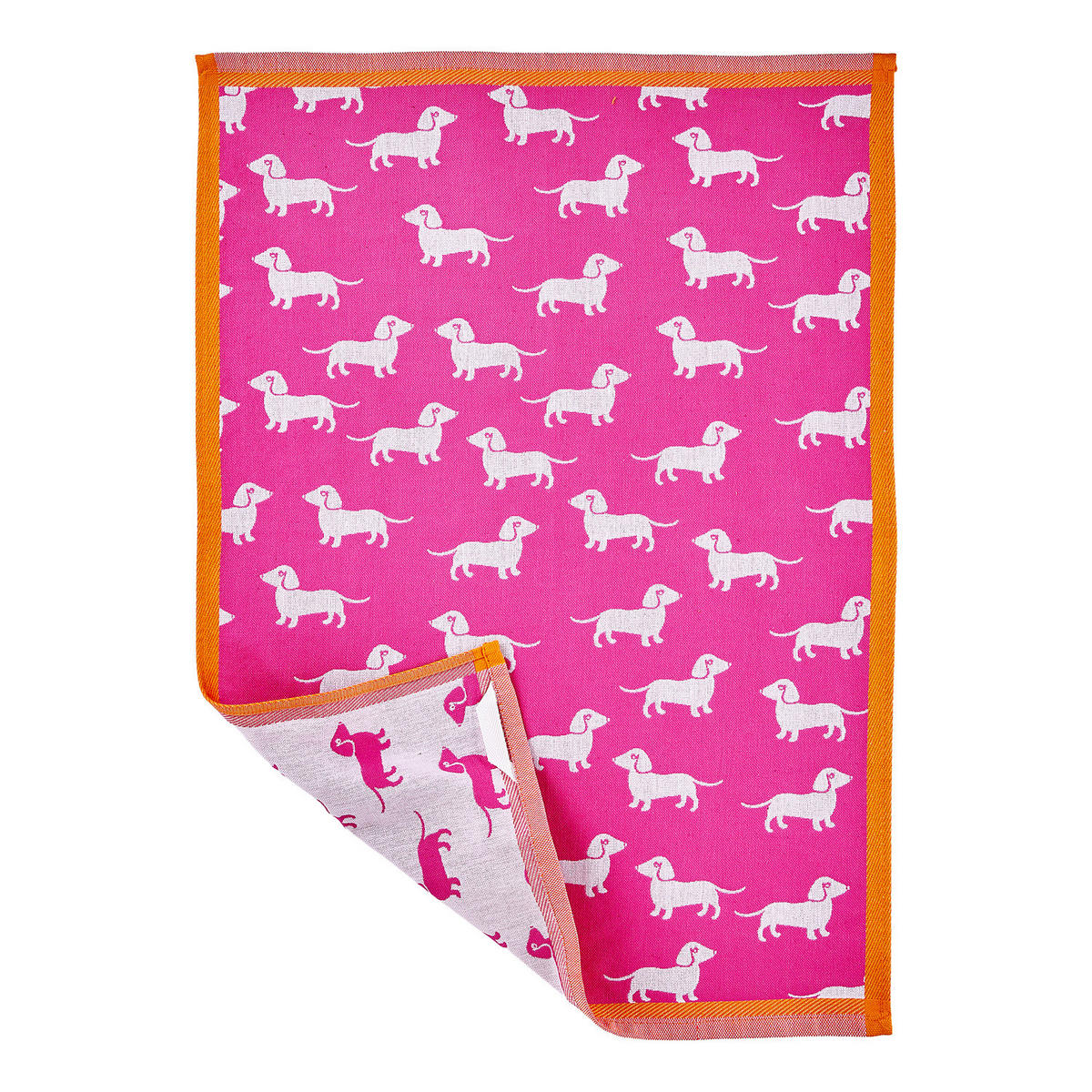 KÜCHENTUCH Sweet Xmas Dackel - Pink, Textil (50/67cm) - Butlers