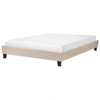 POLSTERBETT mit Lattenrost 140x200 cm Beige Roanne - Beige, Textil (140/200cm) - Beliani