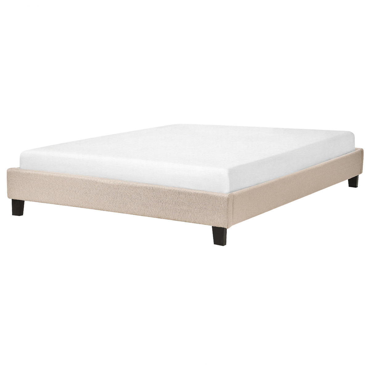 POLSTERBETT mit Lattenrost 140x200 cm Beige Roanne - Beige, Textil (140/200cm) - Beliani