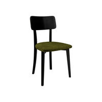 ESSZIMMERSTUHL Hugo VI - Schwarz/Grün, Holz/Textil (47/86/48cm) - MIRJAN24