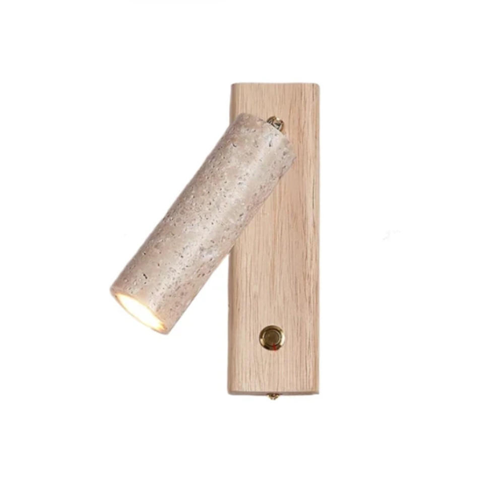 WANDLEUCHTE, 17 × 5 cm - Eiche Bianco, Stein (5/16.5/17cm) - Weltevree