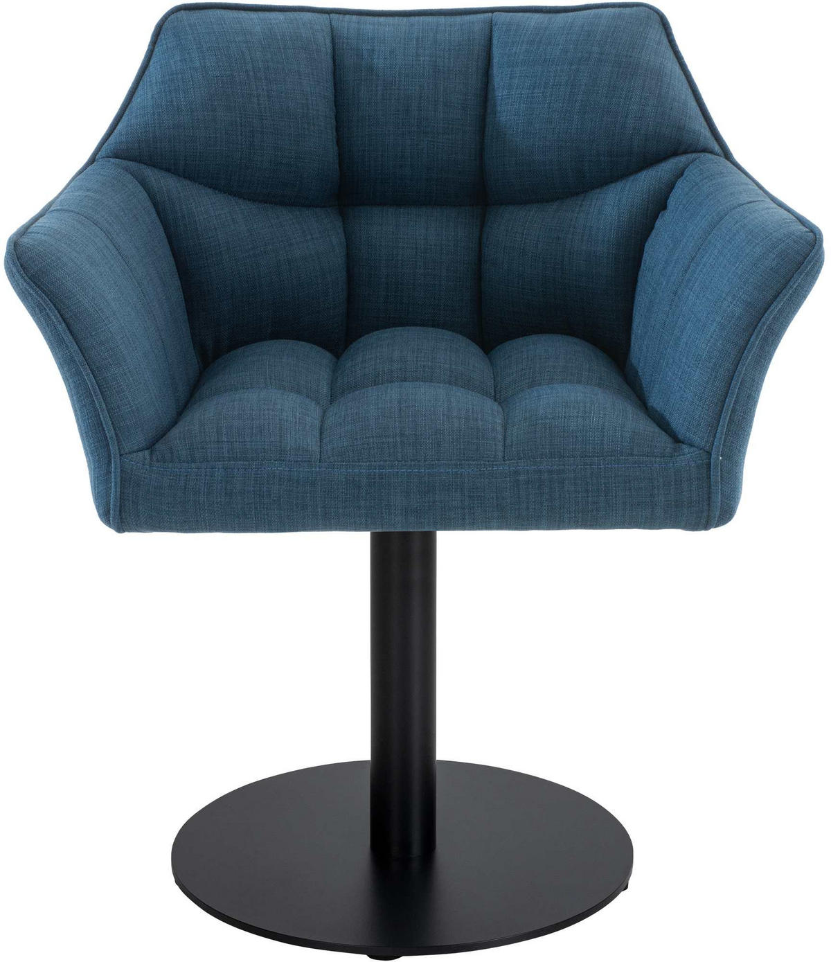 SESSEL Stoff blau - Blau/Schwarz, Textil/Metall (64/75/48cm) - CLP