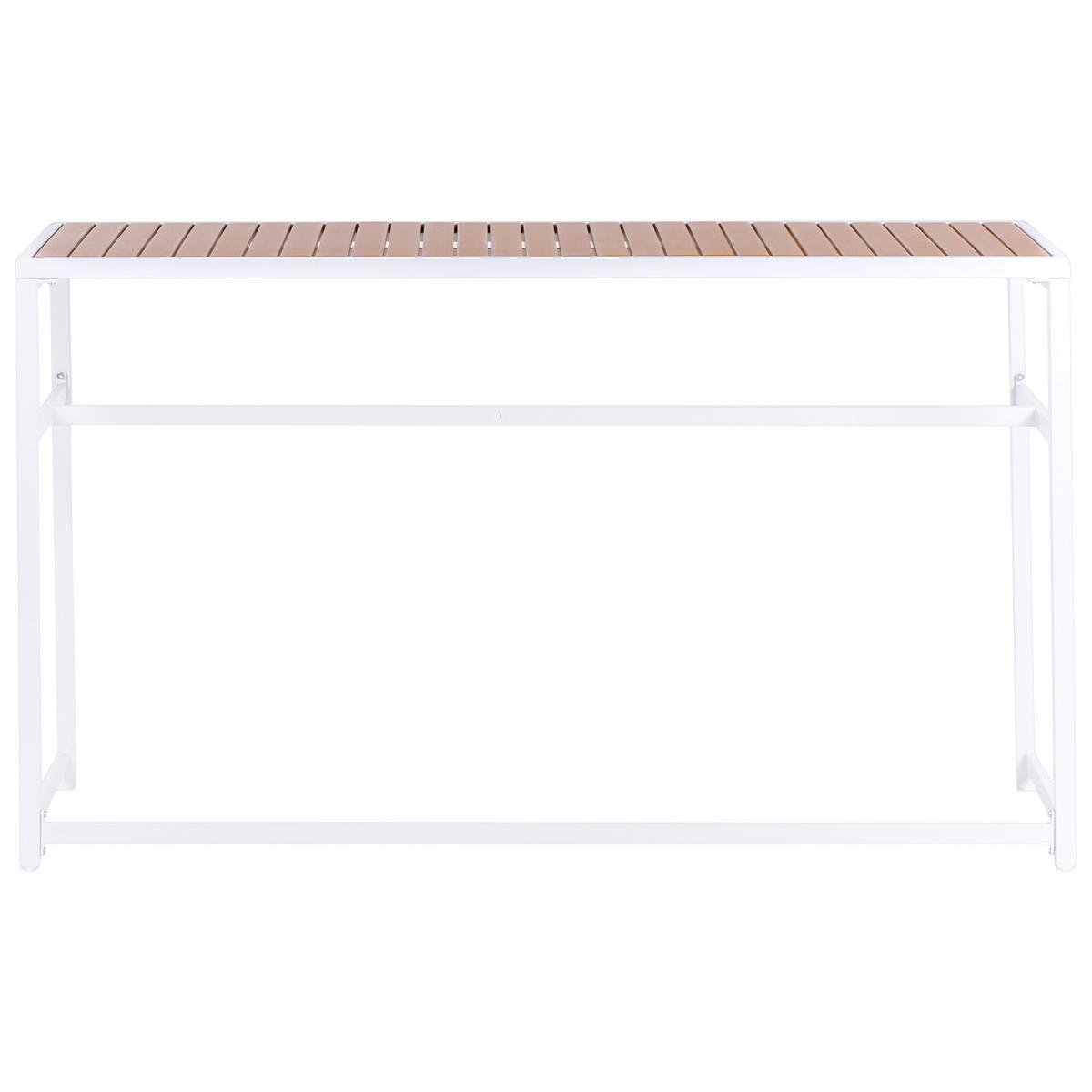 TRÄDGÅRDSBARBORD 150/50 cm brunt/vitt Avetrana - Vit, Metall (150/50/90cm) - Beliani
