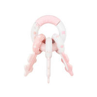 BABYRASSEL Schlüsselbund pink 3 Schlüssel, Beißring, Greifling, ab 3 Monaten, leicht zu greifen - Rosa, Kunststoff (5/15/7cm) - Kikka boo