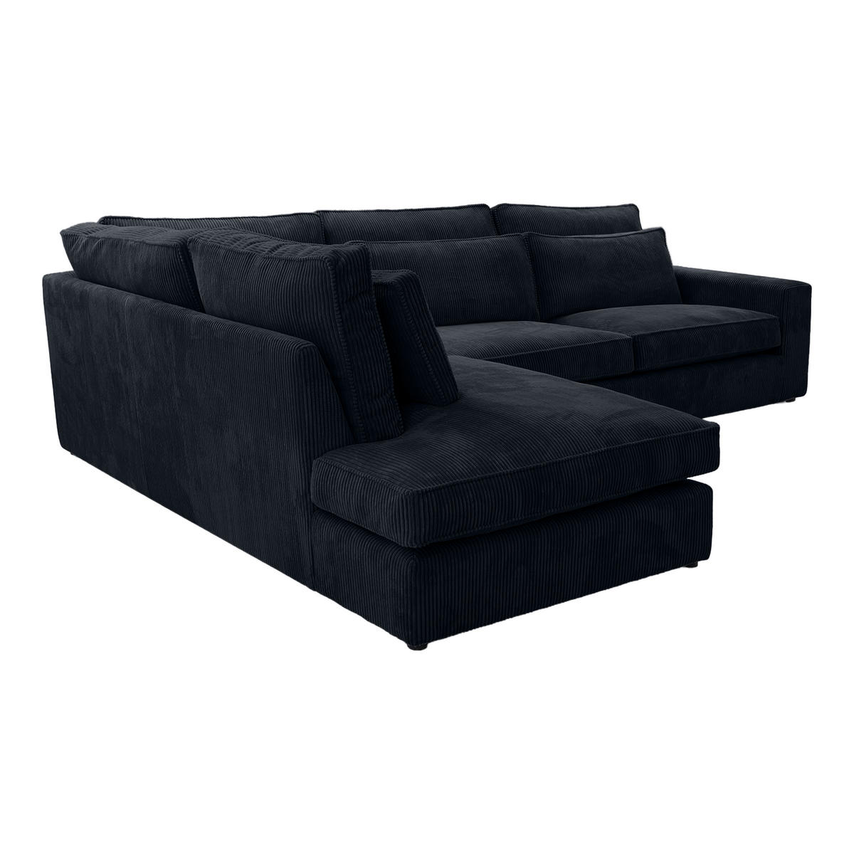 ECKSOFA CAMBO Ohne Schlaffunktion, Schwarz - Schwarz, Textil (314/224cm) - Fedve