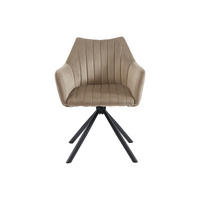 STUHL - 60 cm x 60 cm - Samt, Stoff - Beige IZIALI - Beige, Textil (60/83.5/60cm) - Vente-Unique