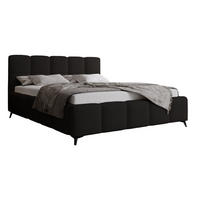 DOPPELBETT 140x200 mit Bettkasten Kastilo, Boucle, Schwarz - Schwarz, Holz/Textil (140/200cm) - Emporius