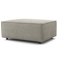 POLSTERHOCKER rechteckig - Graubraun/Schwarz, Kunststoff/Textil (97/40/79cm) - home24