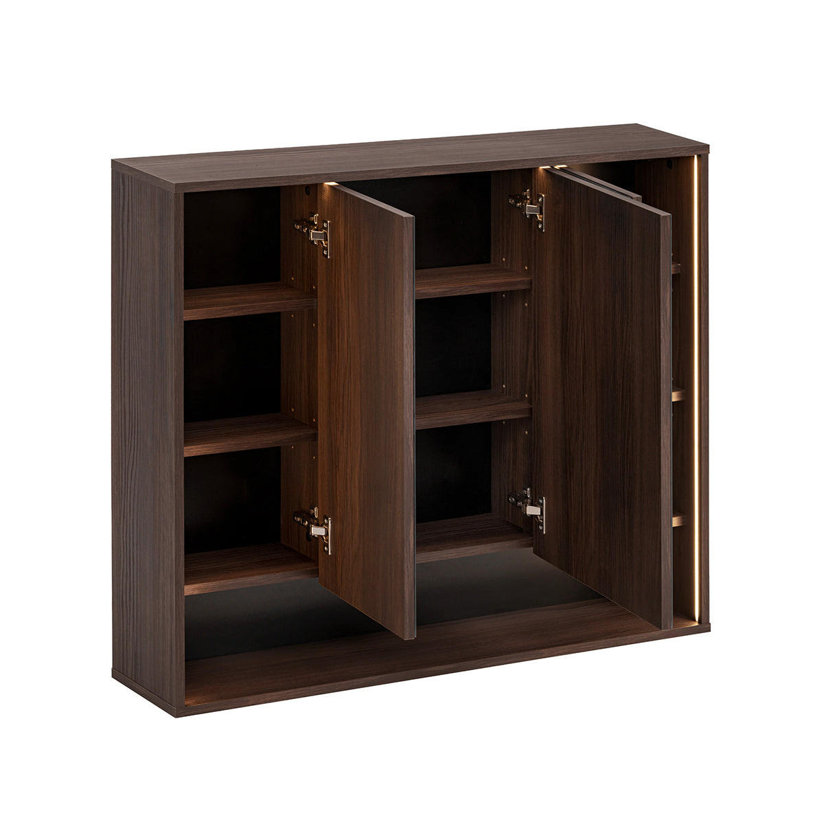 KOUPELNOVÝ NÁBYTEK 101cm Moka 2er-Set Dřevo - hnědá, kompozitní dřevo (101/82/46cm) - Petits-meubles