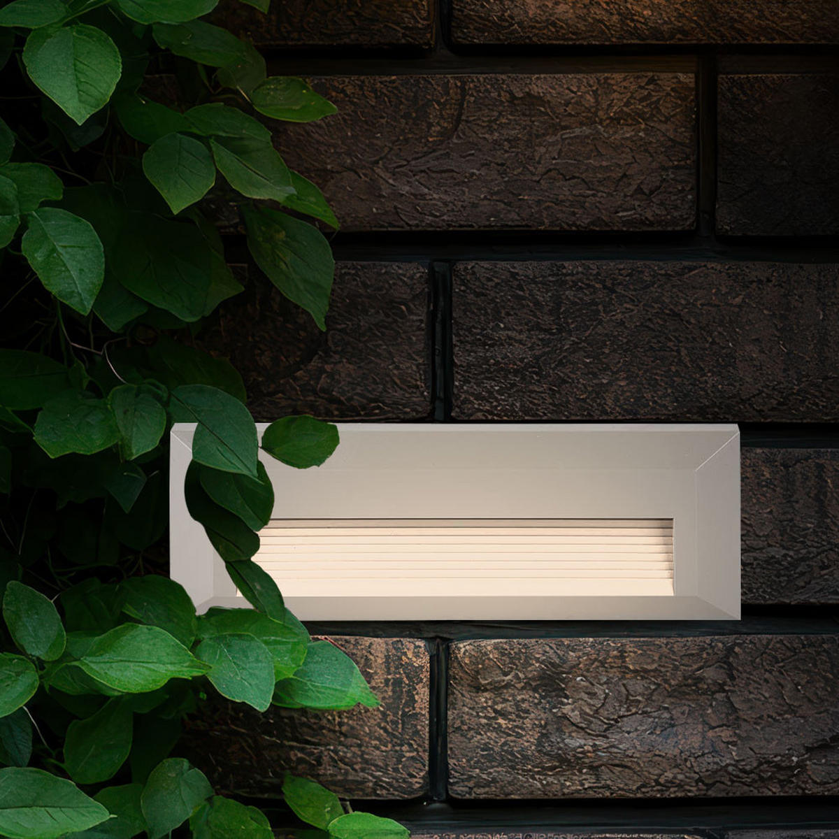 LED AUSSENLEUCHTE Hauswand Grau rechteckig - Grau, Kunststoff (23/2.8/8cm)