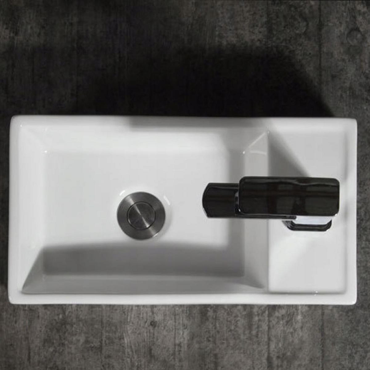 WASCHBECKEN, weiß 40/10/22 cm - Weiß, Keramik (40/10/22cm) - Rexo