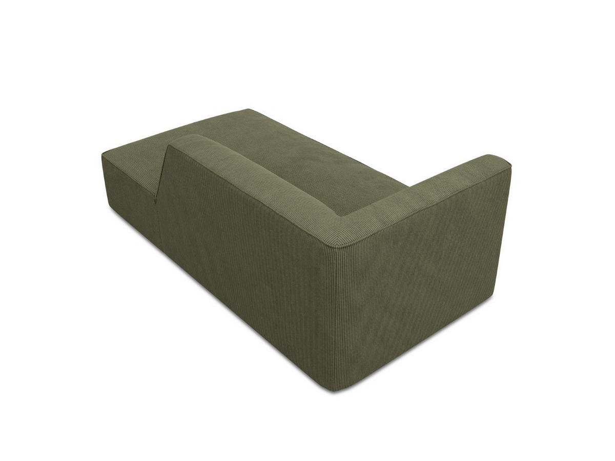 CHAISELONGUE rechts Ruby aus Cord grün - Grün, Textil (93/69/180cm) - Micadoni