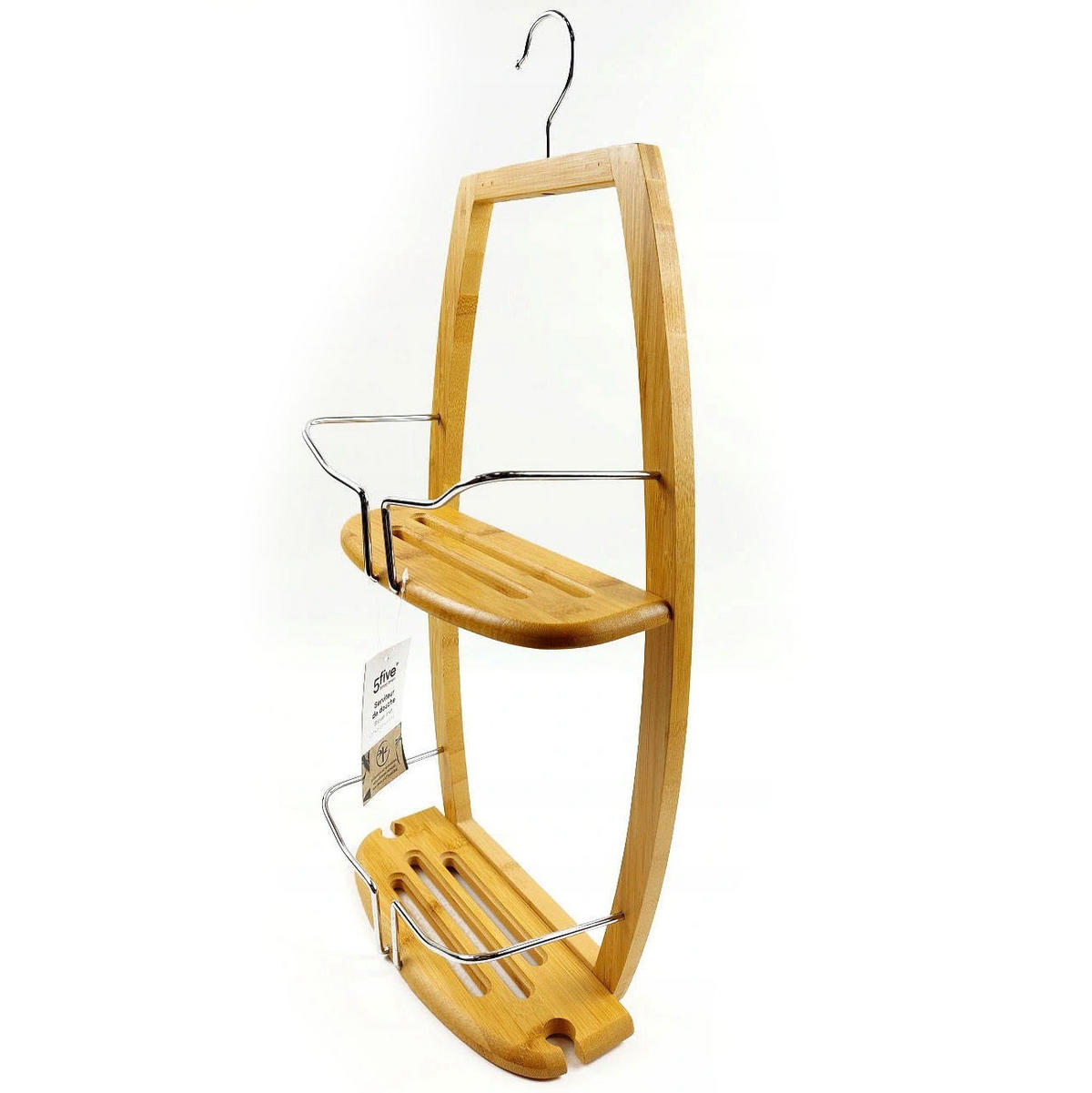 BADEZIMMERREGAL für Dusche 27/12,5/61 cm - Braun, Naturmaterialen (12.5/61/27cm) - 5five Simply Smart