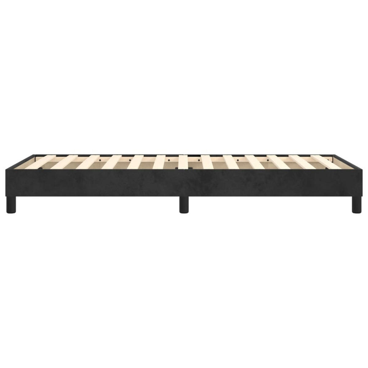 BETTGESTELL Schwarz 90/200 Cm Samt - Schwarz, Holzwerkstoff (90/200cm) - vidaXL