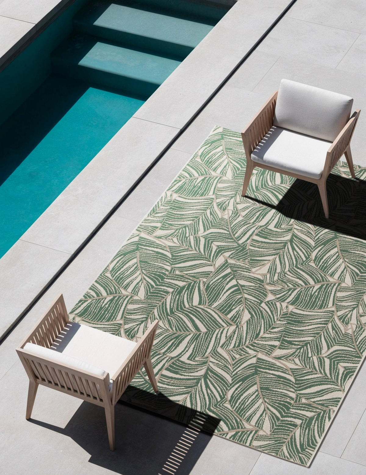 DESIGN Teppich für Innen- und Außenbereich robust grün - Grün, Textil (200/290cm) - AFK Living