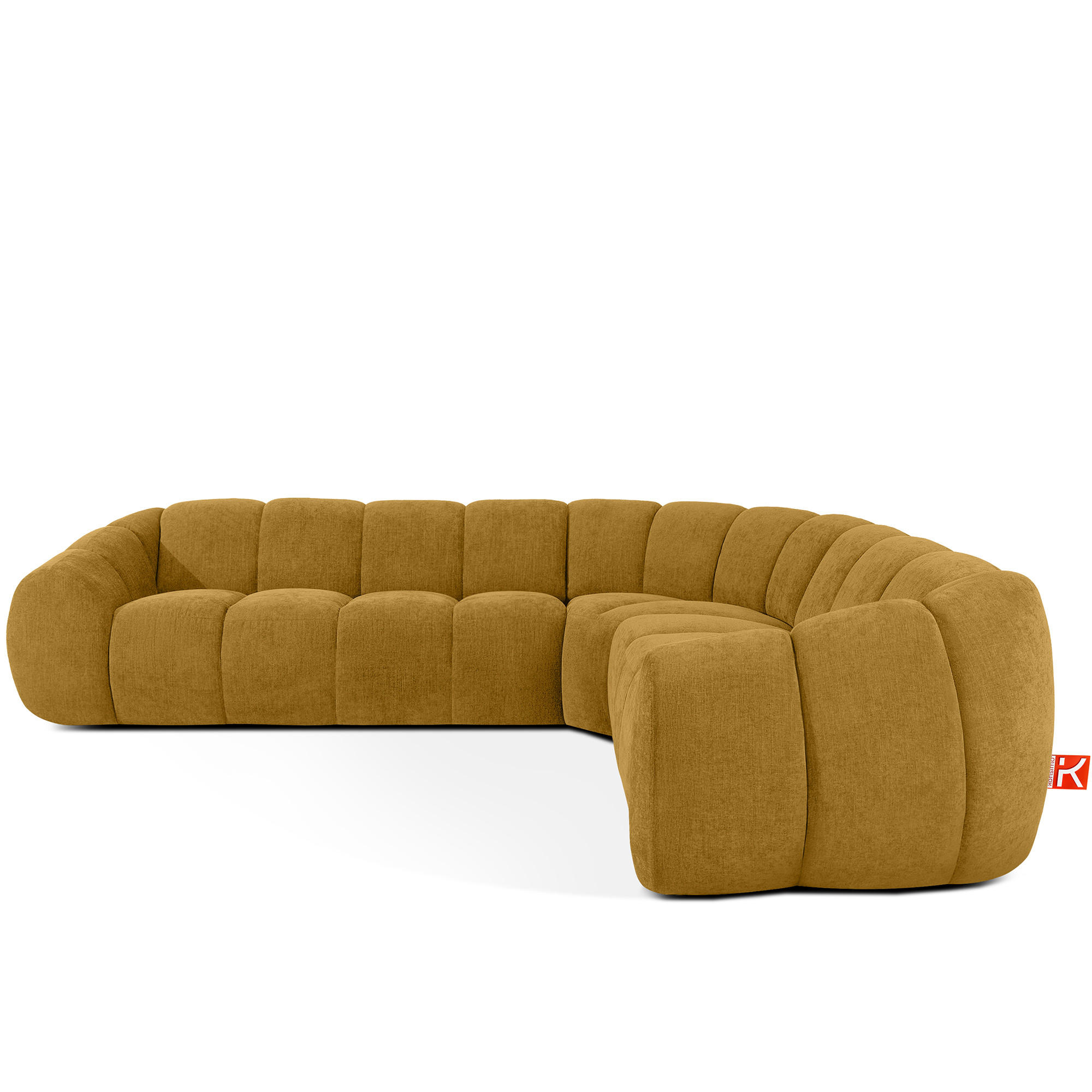 ECKSOFA RECHTS FLAVA, Honigfarben - Honig, Holz/Holzwerkstoff (310/270cm) - KONSIMO®