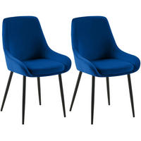 ESSZIMMERSTUHL 2er Set Elmira 86x50x53 cm dunkelblau - Dunkelblau, Textil (50/86/53cm) - furnicato