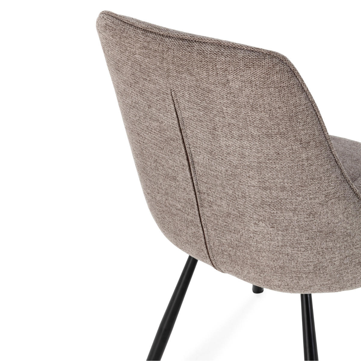 STÜHLE 4er-Set aus Stoff mit Metallbeinen 51,5/59/85,5 cm - Braun, Textil (59/85.5/54cm) - Calicosy