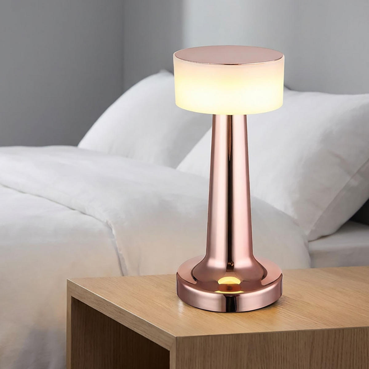 LED TISCHLEUCHTE Angelika Kupfer - Kupferfarben, Kunststoff (9.5/9.5/21.5cm) - Globo Lighting