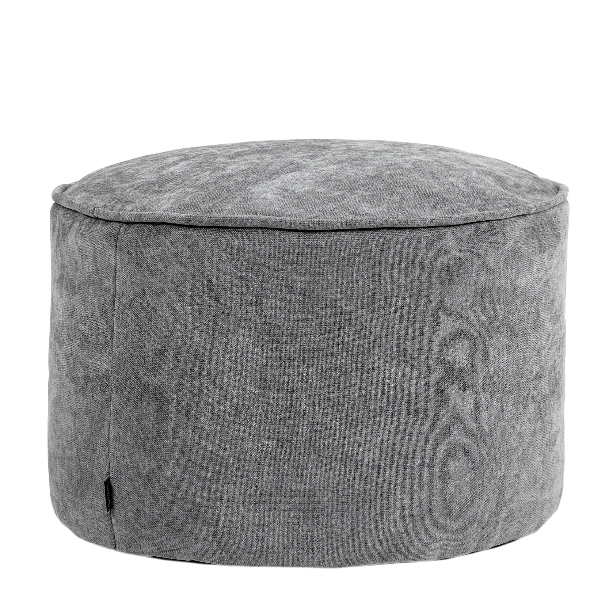 SITZPOUF Chenille Milano - Grau, Kunststoff/Textil (55/35/55cm) - icon