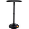 STEHTISCH rund Ø 60 cm BERLI 108x60 cm Schwarz-Schwarz - Schwarz, Metall (60/60/108cm) - DELUKE